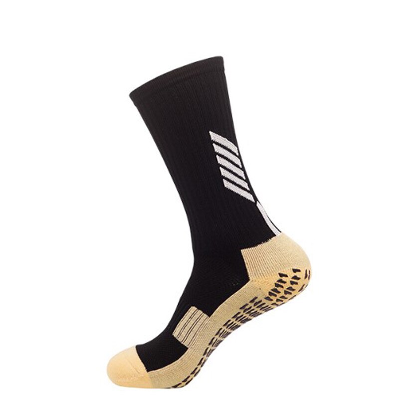 Anti Slip Football Soccer Socks for Men Teenage Kid Boys Sport Grips Crew Socks Black White Blue High Quality