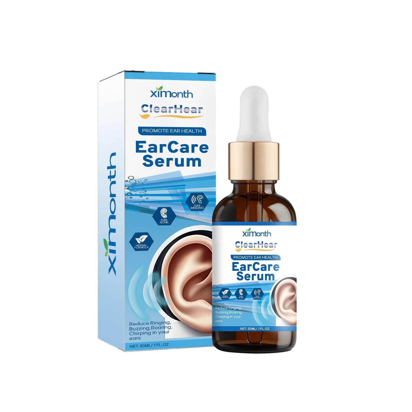 Tinnitus Care Solution For Relief Of Tinnitus, Back And Ear Discomfort Body Care Cleansing Ear Care Solution