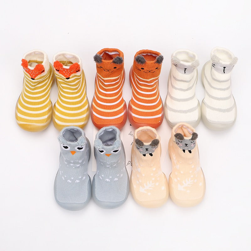 Baby cartoon walking shoes, cute multi-color children&