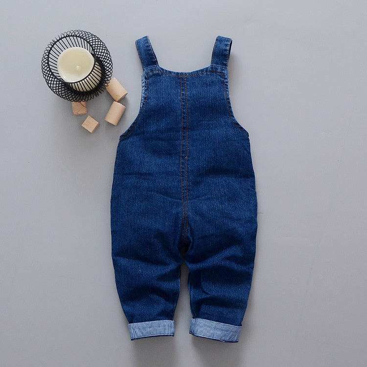 Cartoon Baby Boy Clothes Denim Pants Elastic Waist Trousers Children&