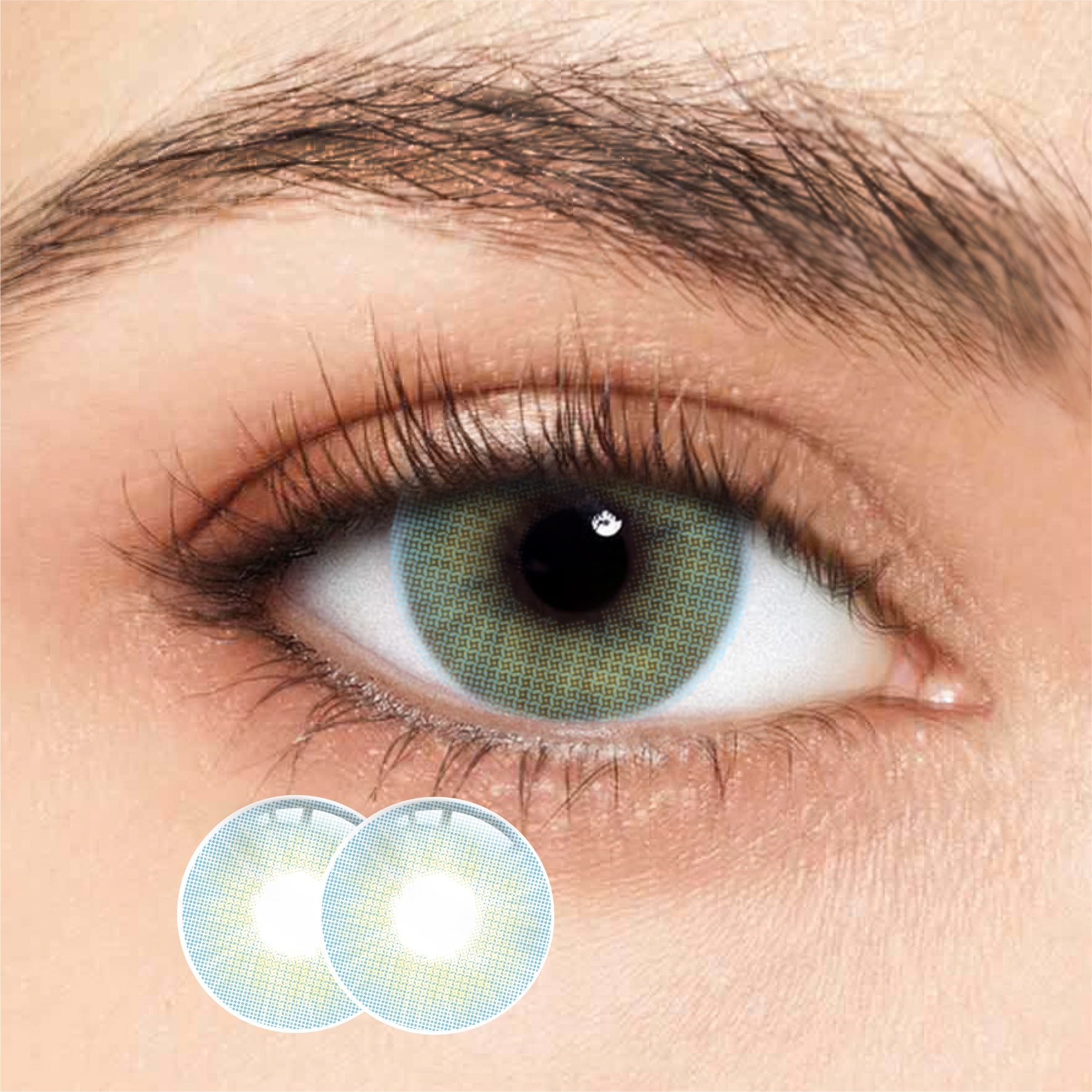 1Pair FDA Certificate Eyes Beautiful Pupil Colorful Girl Cosplay Contact Lenses PHALAENOPSIS BLUE