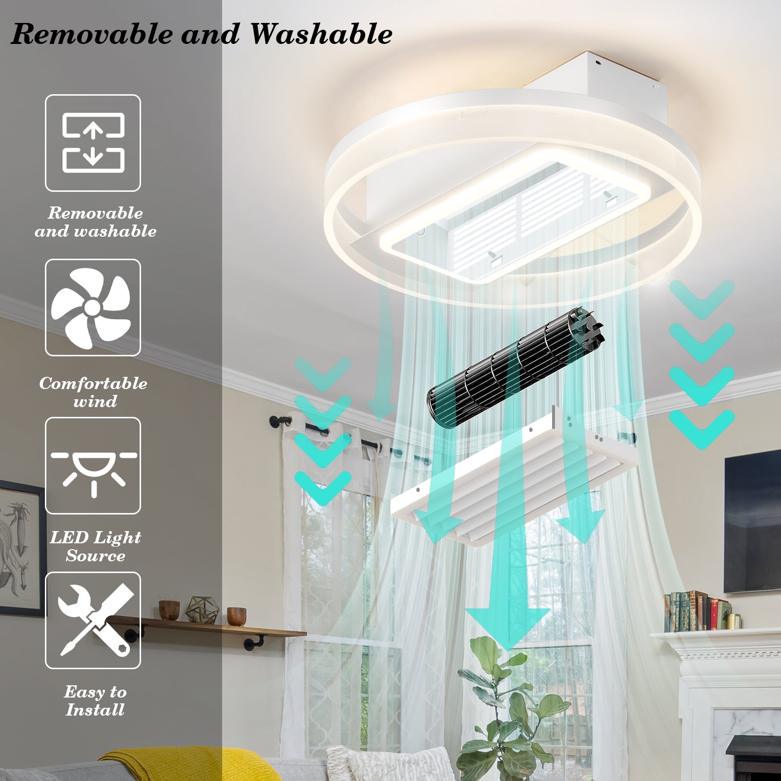 Bladeless LED Fan Lamp II