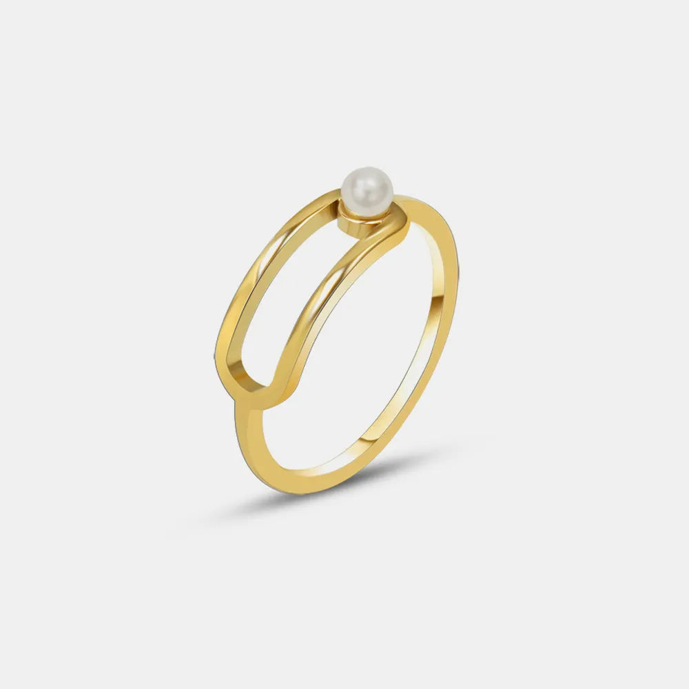 Titanium Pearl Ring