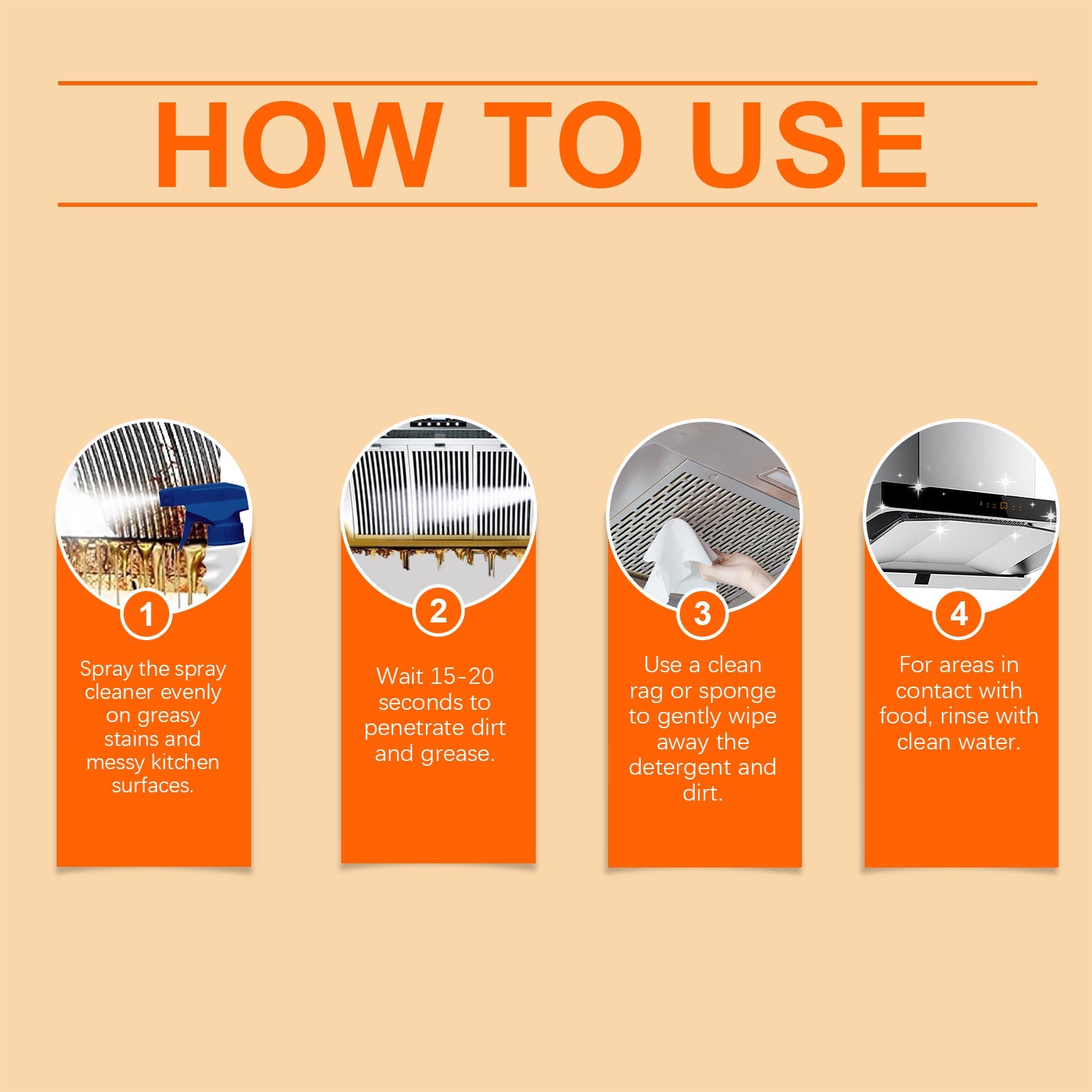 Kitchen Hood Oil Removal Spray