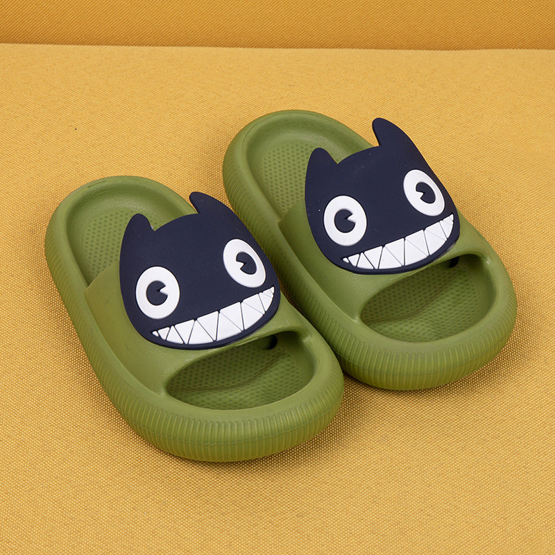 Big-Eyed Black Cat Cartoon Sandals One-Piece Soft Bottom Soft Face Parent-Child Amazon Baby Children&