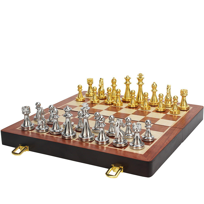 High end international chess set folding chessboard gift chess pieces children&