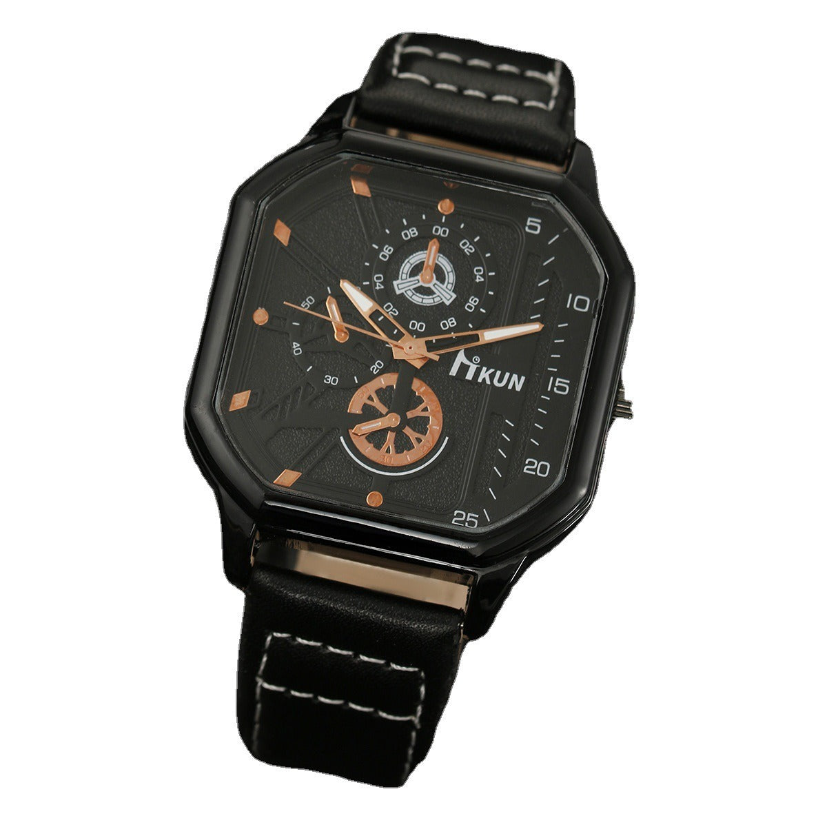 Fashion New Double Layer Square Shell Belt Casual Men&