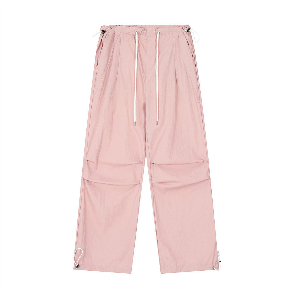 Wrinkled Casual Straight Cargo Pants Men&