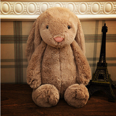 Embroidered Bunny Doll Plush Toy Long Eared Bunny Baby Sleeping with Big Eared Bunny Doll