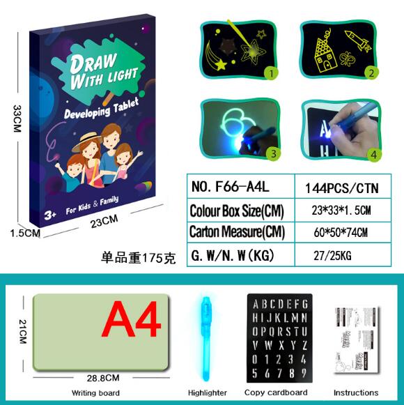 Draw With Light Fun Glowing Paint Glow Light Tablet Draw With Light Fun And Developing Toy