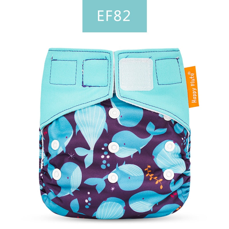 Happy Flute 1 pcs heavy wetter night AIO AI2 baby cloth diaper nappy one size fit all