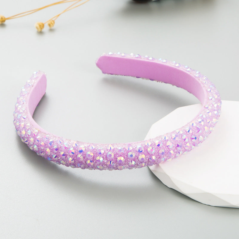 Colorful Rhinestone Full Drill Hoop Trendy Online Red The Same Super Flash Headdress