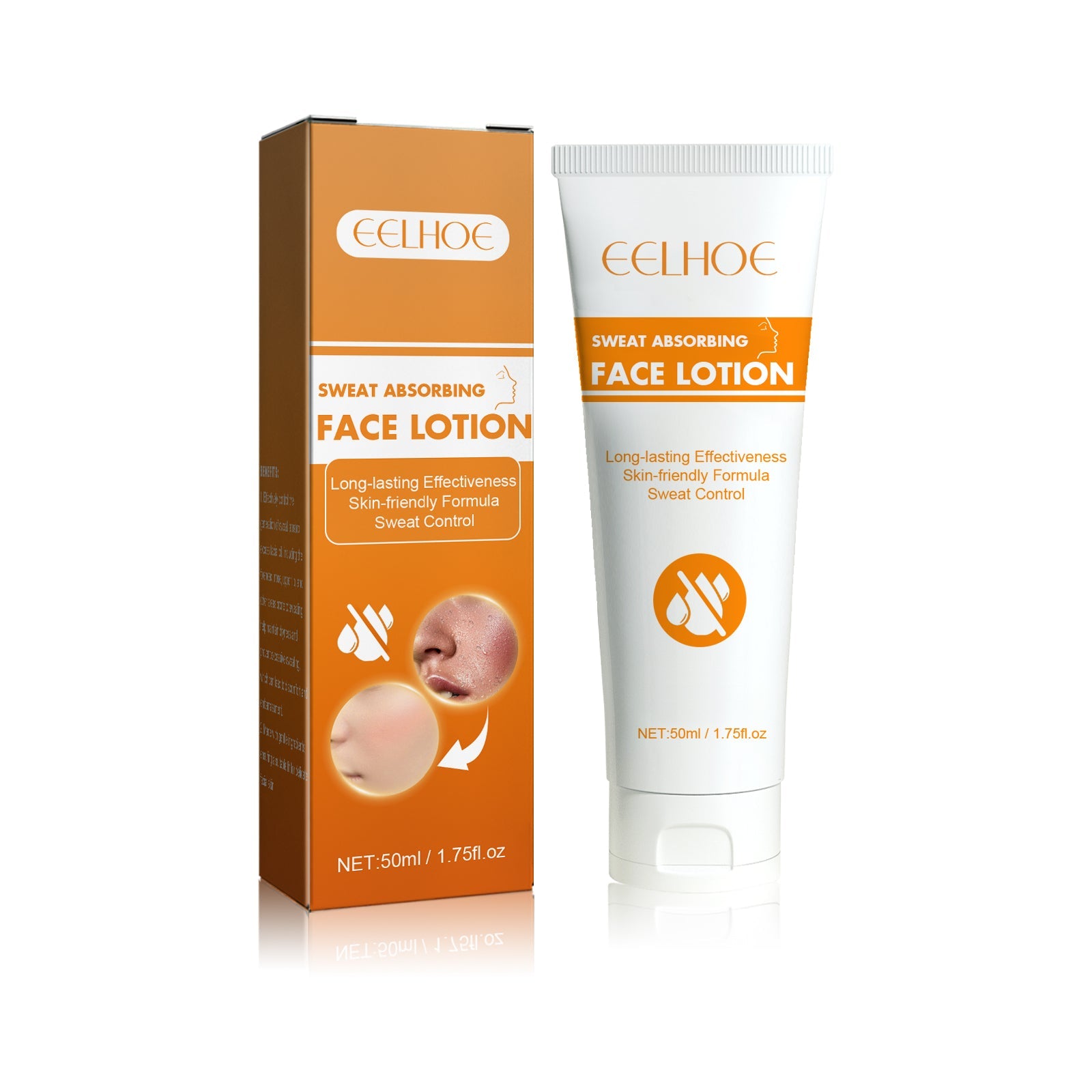 Sweat Absorbent Facial Lotion, Facial Skin Oil Control Mild Skin Friendly Refreshing And Long-Lasting Facial Antiperspirant Lotion