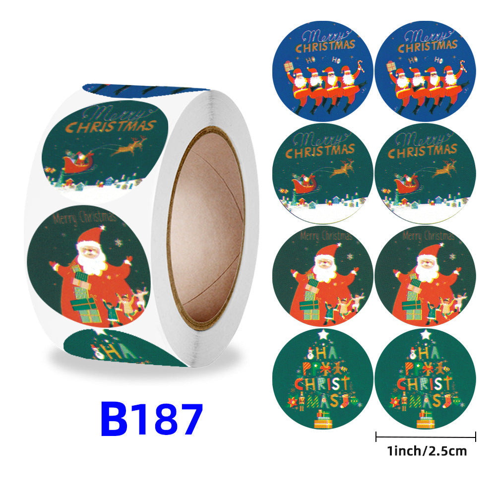 Christmas gift stickers decorative sealing sticker Merry Christmas Reward Self-adhesive labels Children&