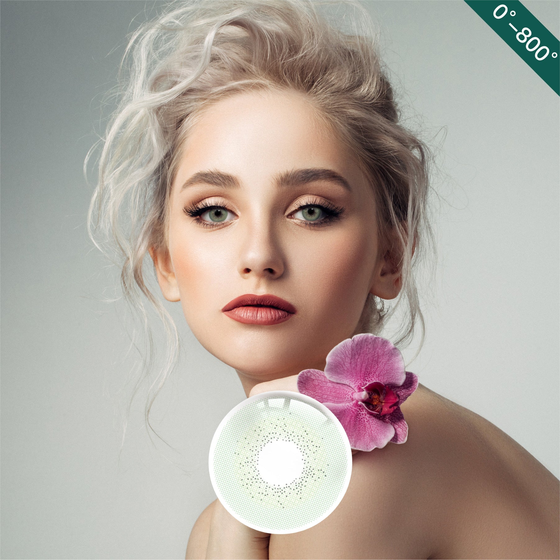 1Pair FDA Certificate Eyes Beautiful Pupil Colorful Girl Cosplay Contact Lenses PHALAENOPSIS GREEN