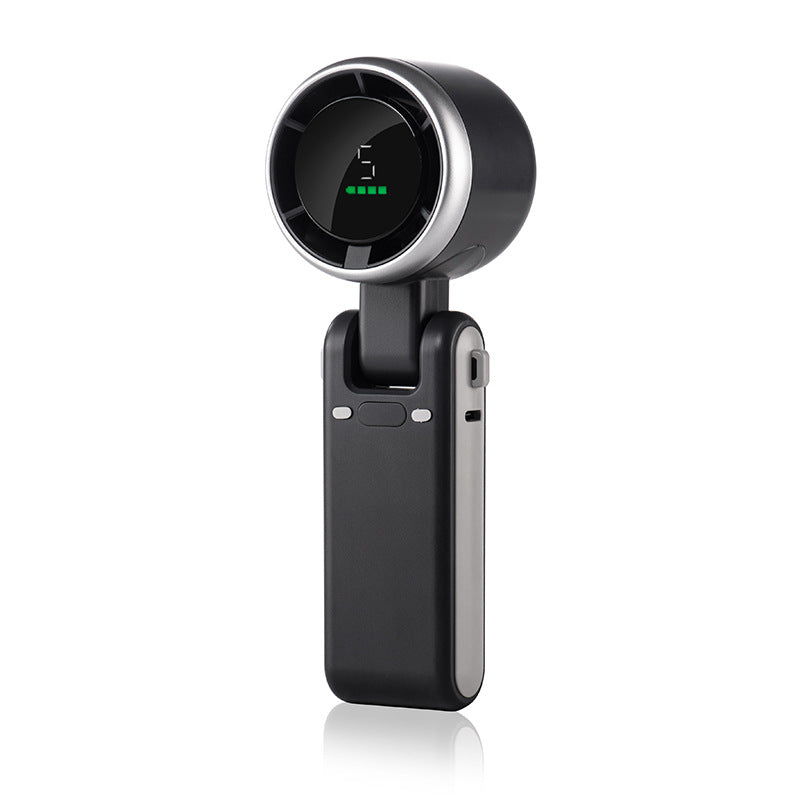 2025 New Portable Electric Fan: Foldable, High - Power, USB - Rechargeable, Wearable Neck Fan
