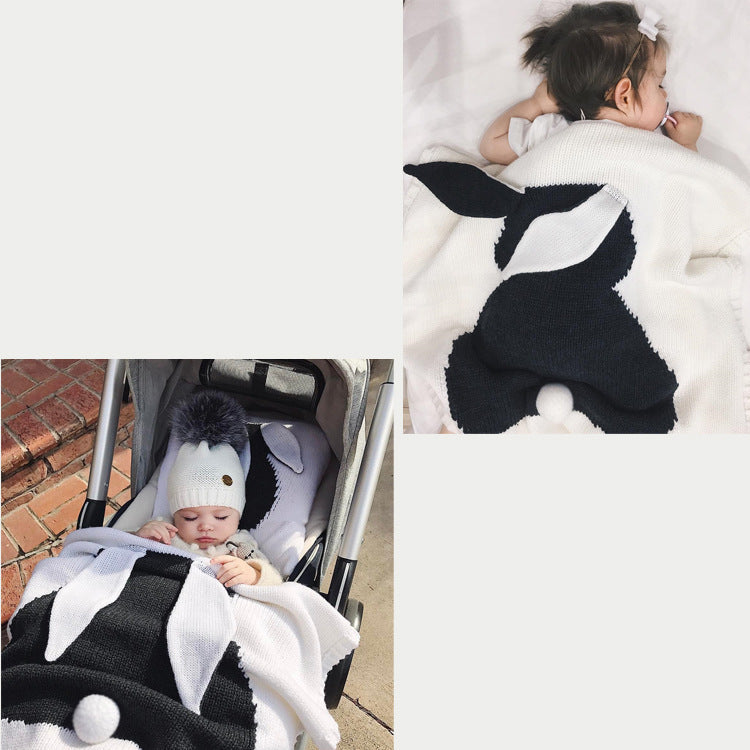 New Rabbit Ears Blanket Three Dimensional Rabbit Blanket Children&