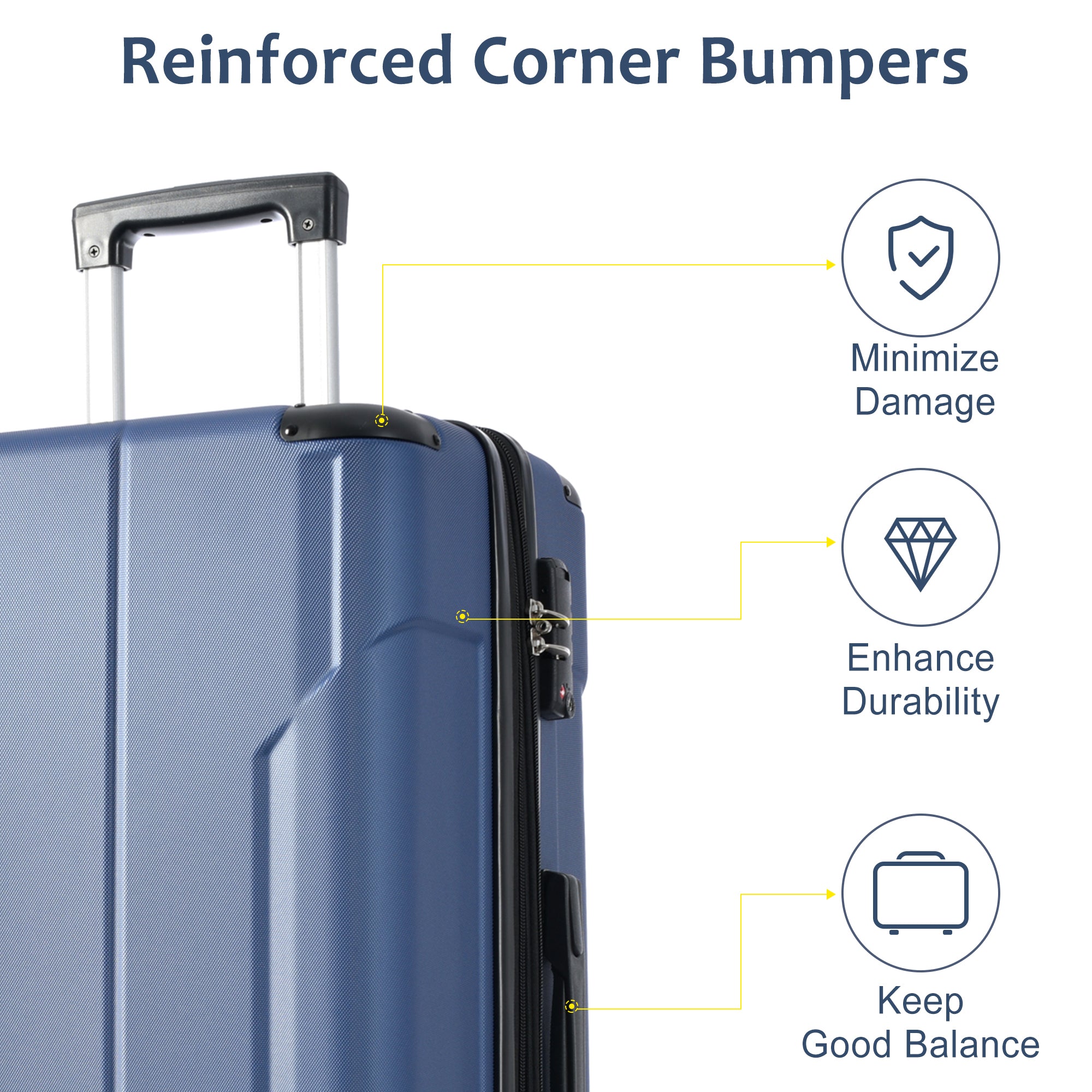Hardshell Luggage Spinner Suitcase with TSA Lock Lightweight 20&