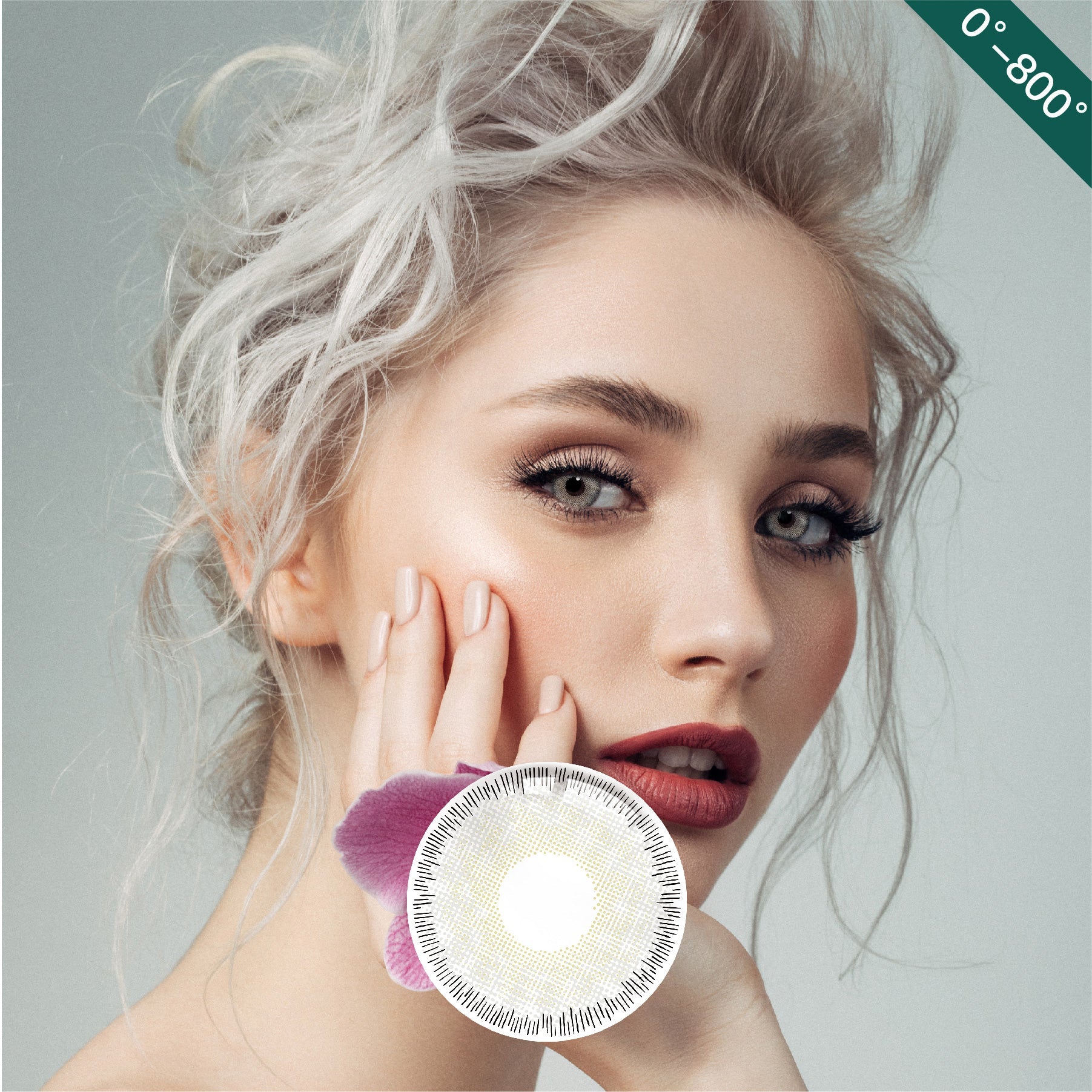 1Pair FDA Certificate Eyes Beautiful Pupil Colorful Girl Cosplay Contact Lenses PHALAENOPSIS GRAY