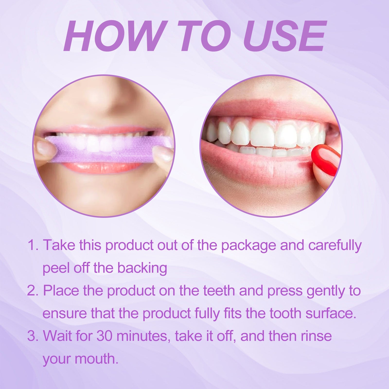 Purple Teeth Whitening Dental Strips