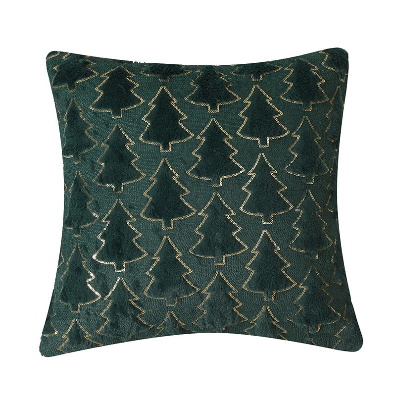 pillow bedroom headboard cushion Christmas tree romantic plush pillowcase 