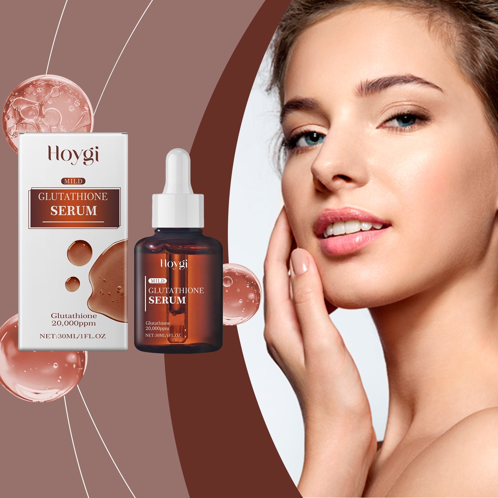 Glutathione Facial Serum Moisturizes And Improves Skin Elasticity, Brightening And Restoring Essence