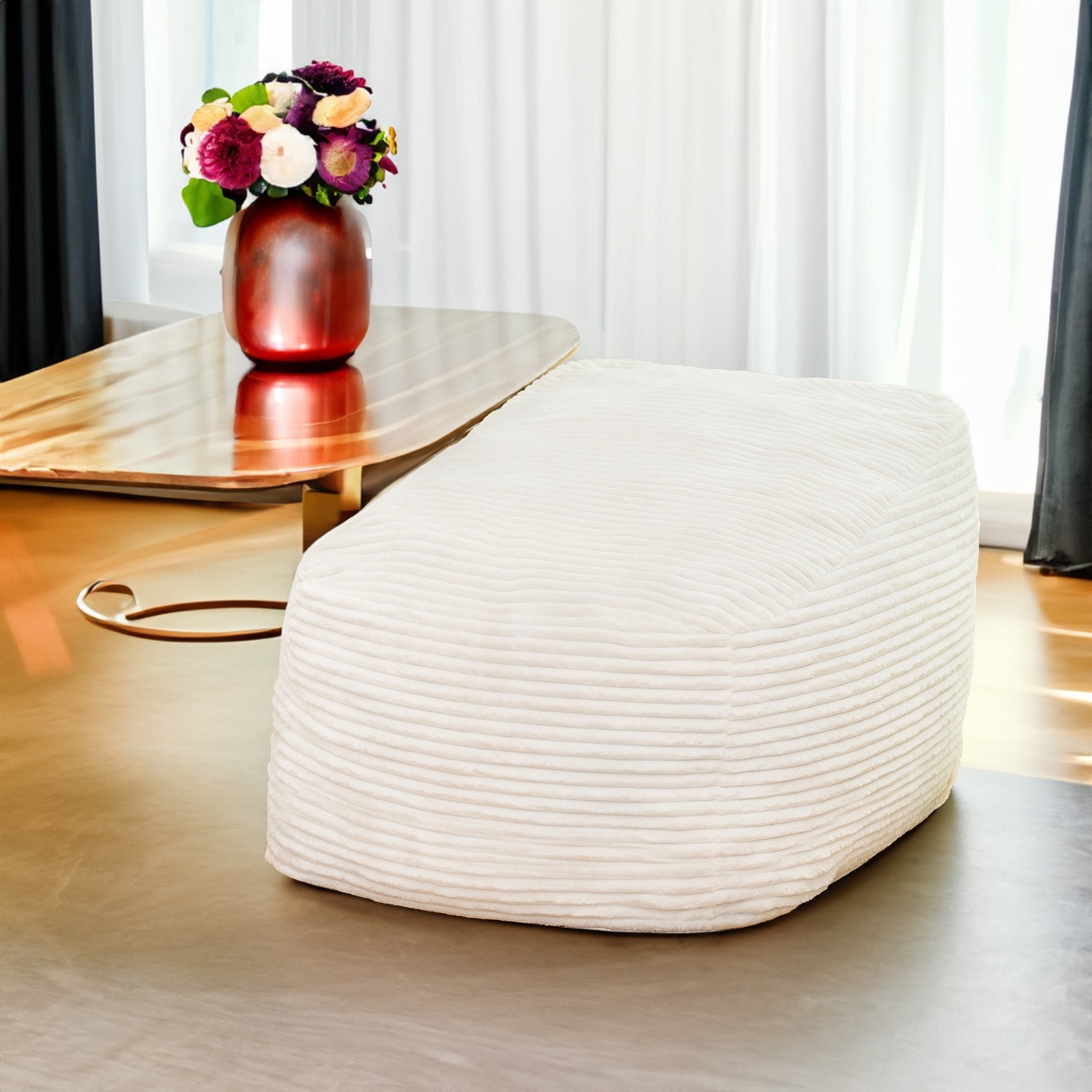 Faux Fur Classic Bean Bag white