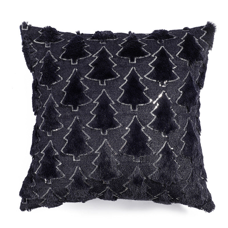 pillow bedroom headboard cushion Christmas tree romantic plush pillowcase 