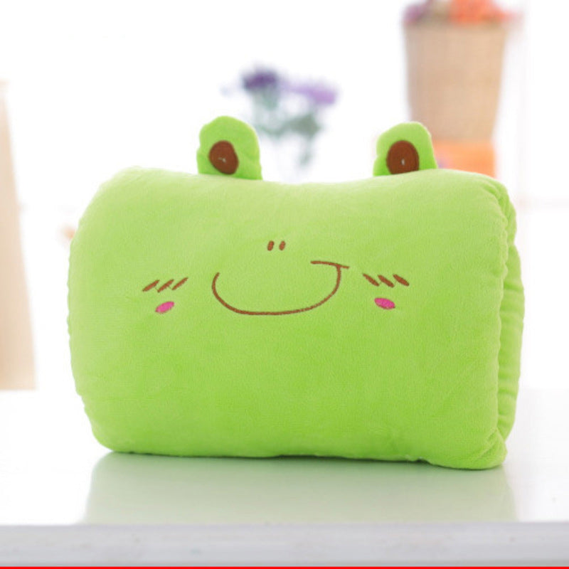 Animated nap pillow, warm hand cover, cylindrical cushion, creative hand warmer, girls&
