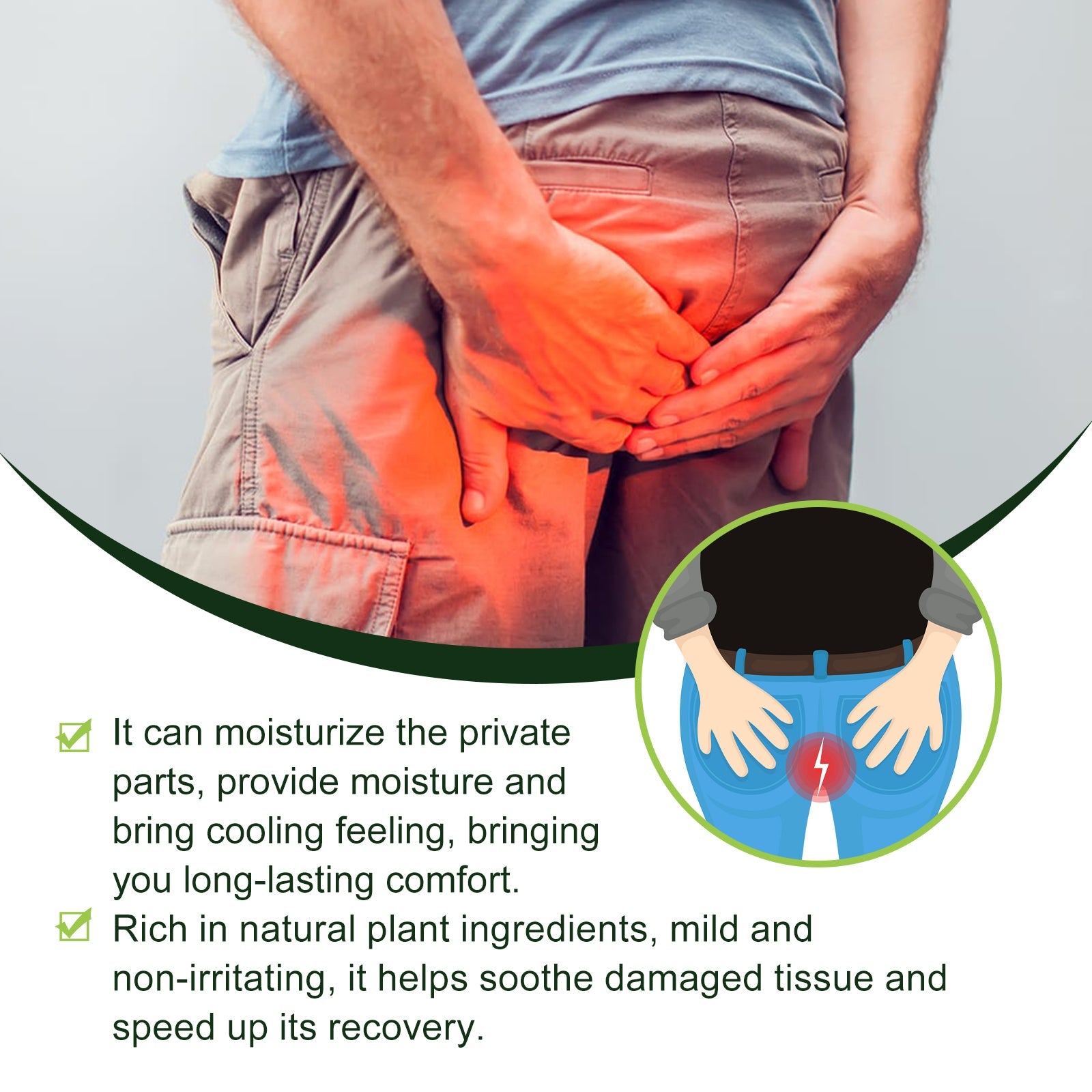 Herbal Hemorrhoid Spray, Relieve Anal Swelling Pain And Itching Discomfort Repair Meat Ball Hemorrhoid Care Spray
