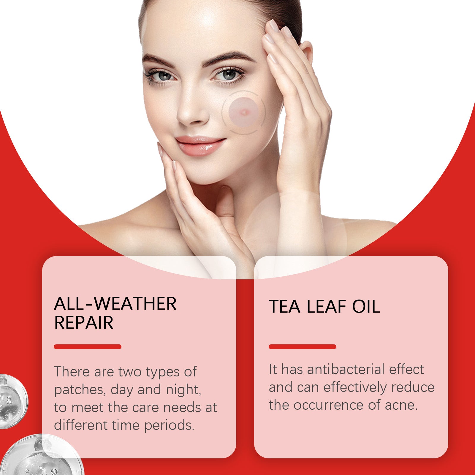 Acne Patch Semi-Transparent Acne Cover Patch Comfortable, Gentle, Easy To Apply Makeup, Waterproof And Breathable