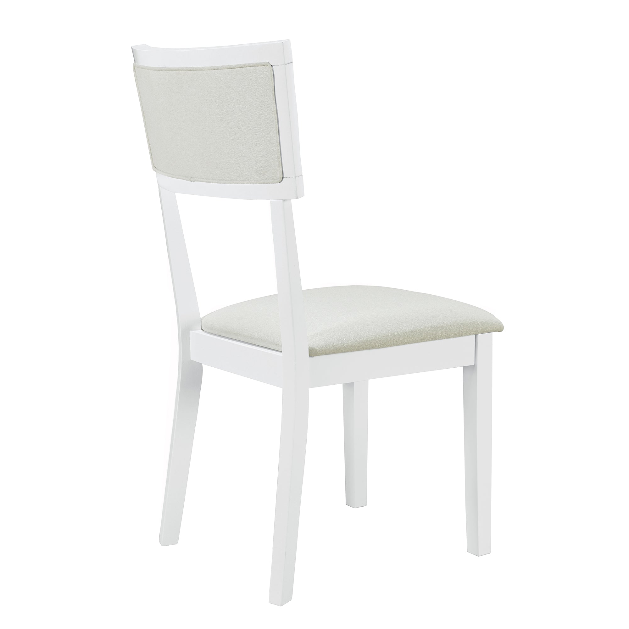 TOPMAX Farmhouse 6-Piece Trestle Dining Table Set with Upholstered Dining Chairs and Bench 59inch, White