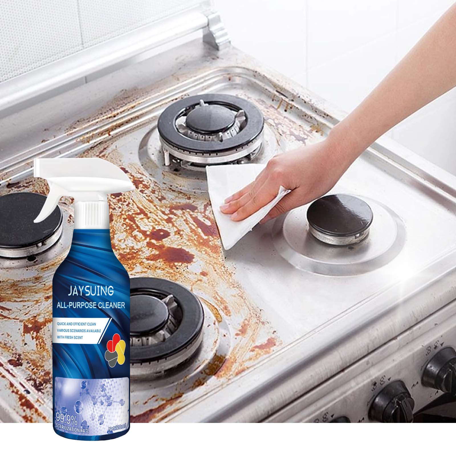 Multi-Purpose Cleaner, Kitchen Bathroom Remover Oil Dirt Stain And Odor Brightening Cleaner