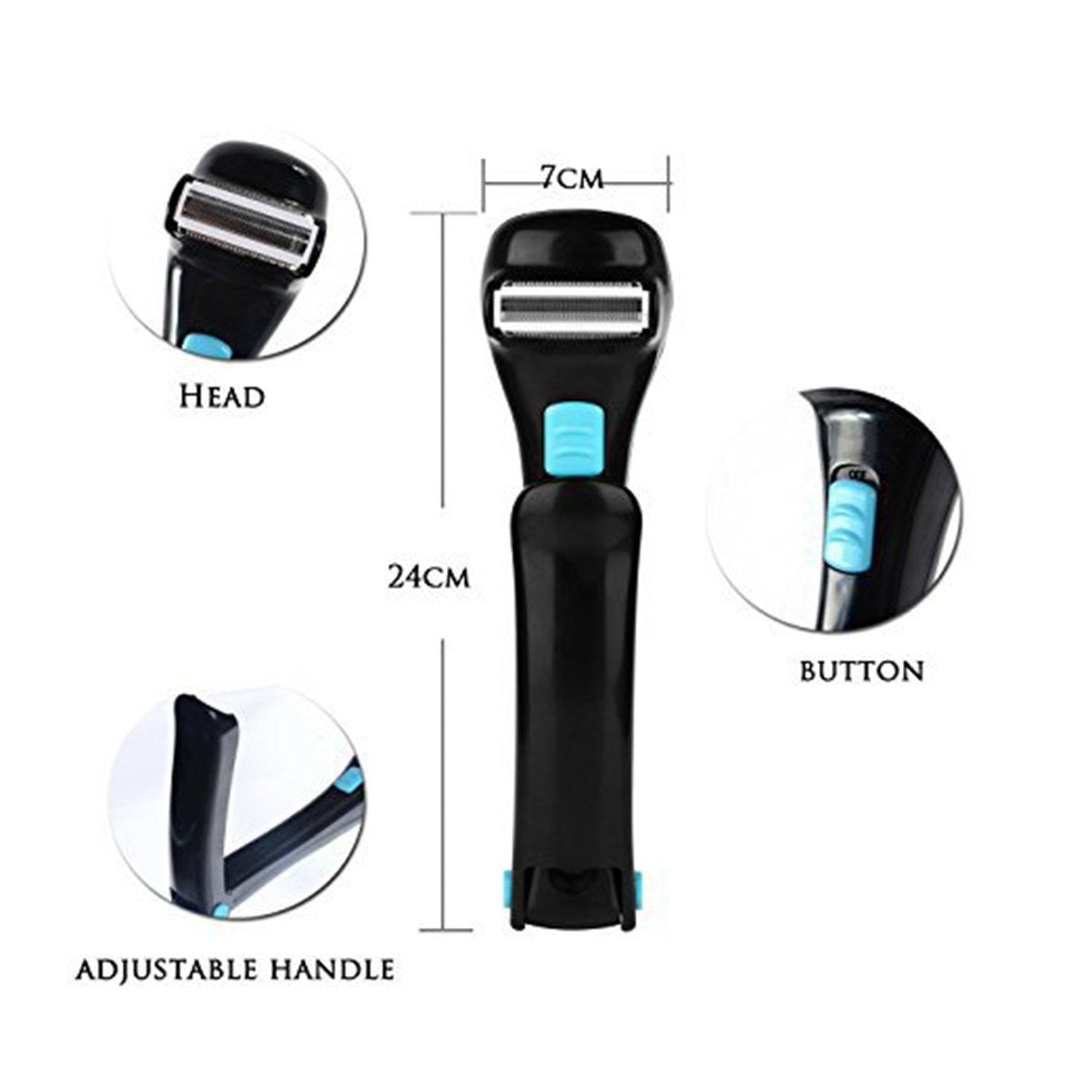 Back shaver handle foldable shaver Men&