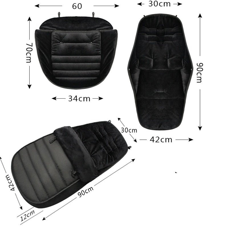 Winter Thick Sleeping Bags Warm Baby Sleepsack Envelope For Newborn Infant Windproof Stroller Cushion Footmuff Pram