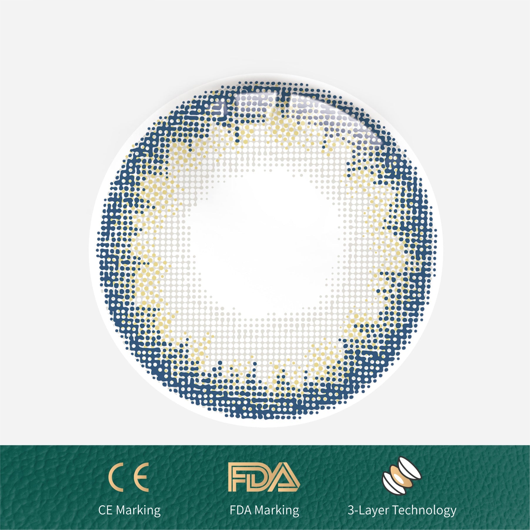 1Pcs FDA Certificate Eyes Beautiful Pupil Colorful Girl Cosplay Contact Lenses Blue(0-600°)