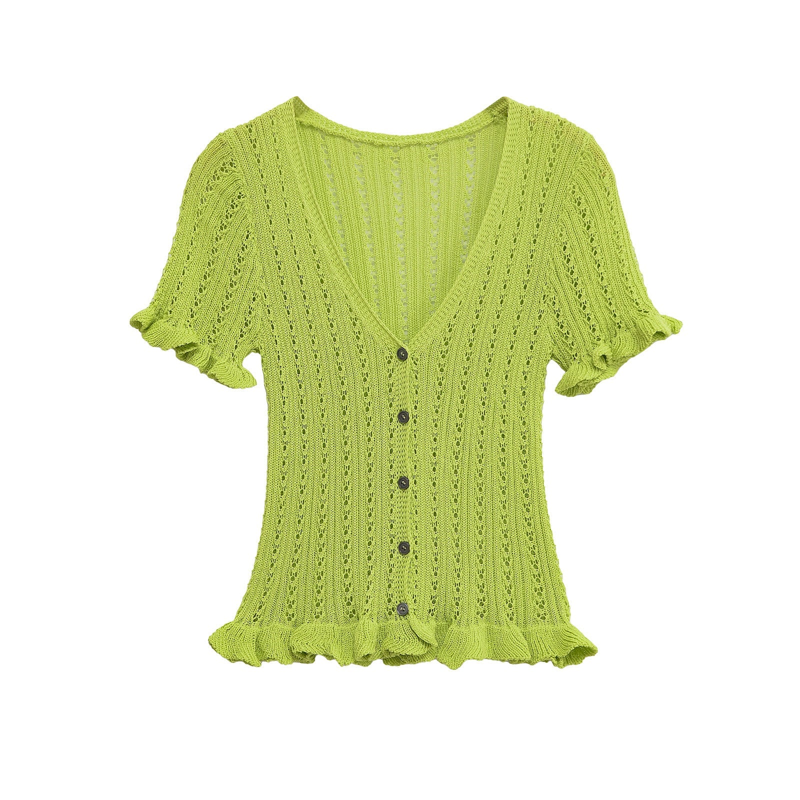 Spring New Style Round Neck Solid Color Loose Knit Sweater for Women