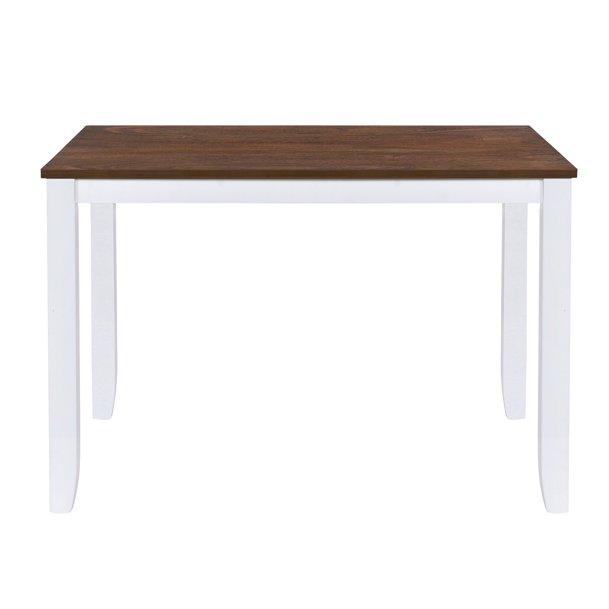 TOPMAX Rustic Minimalist Wood 5-Piece Dining Table Set with 4 X-Back Chairs for Small Places White