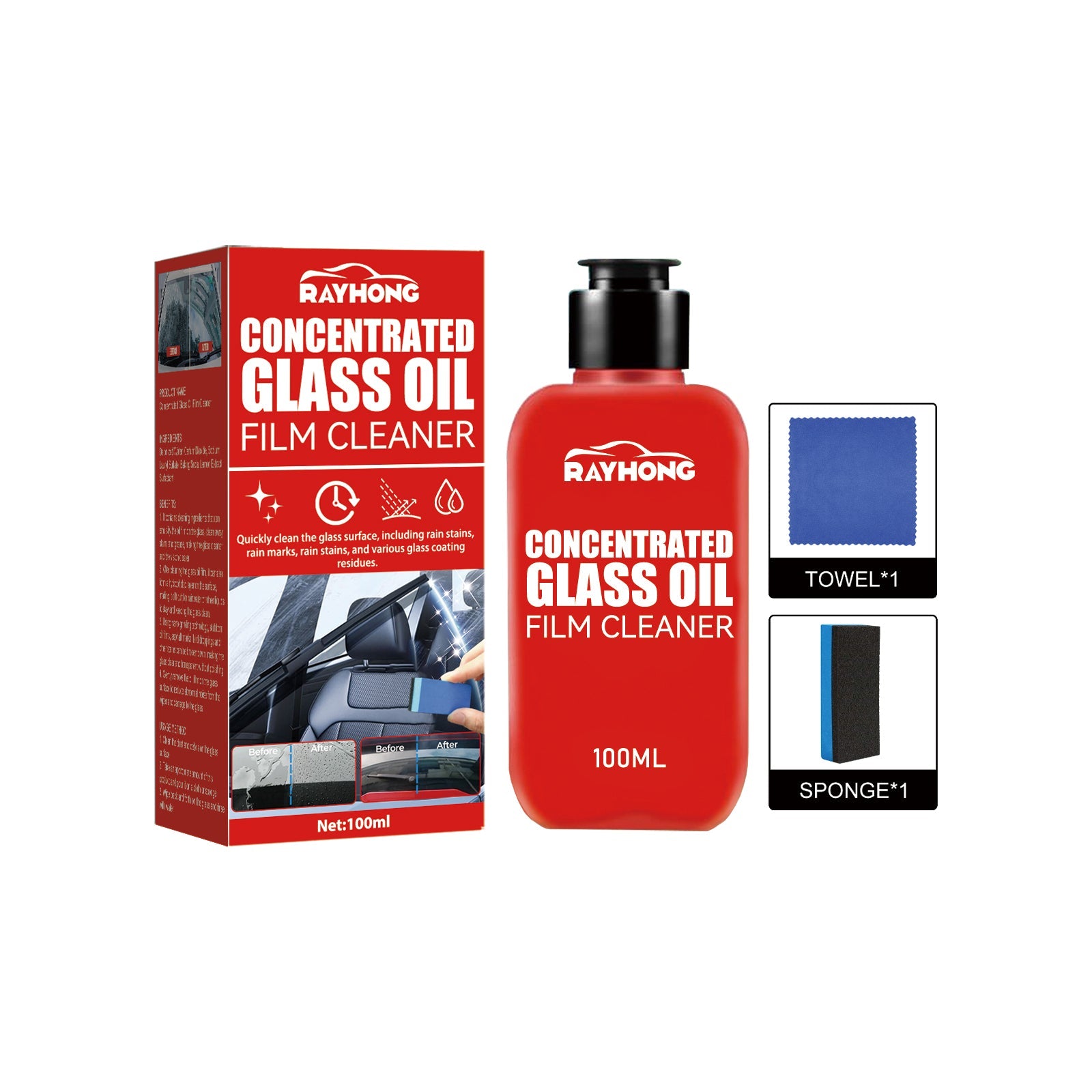 Concentrated Glass Oil Film Cleaner