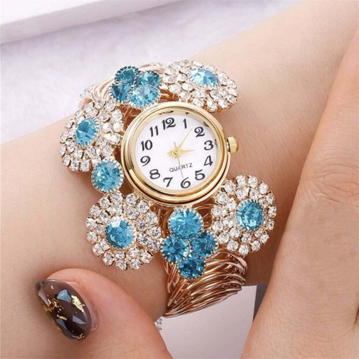 Bohemian Rhinestone Inlaid with Water Diamond and Sky Star Charm Women&