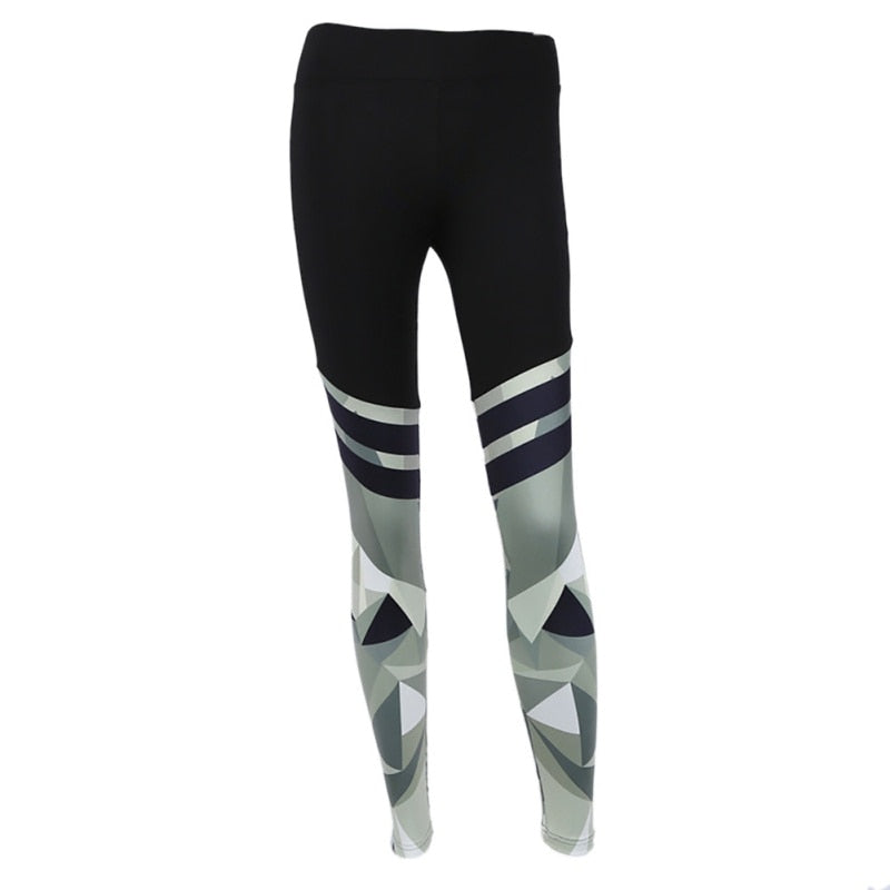 Harajuku Push Up Fitness Legging Camouflage Stripe Bodybuilding Women&