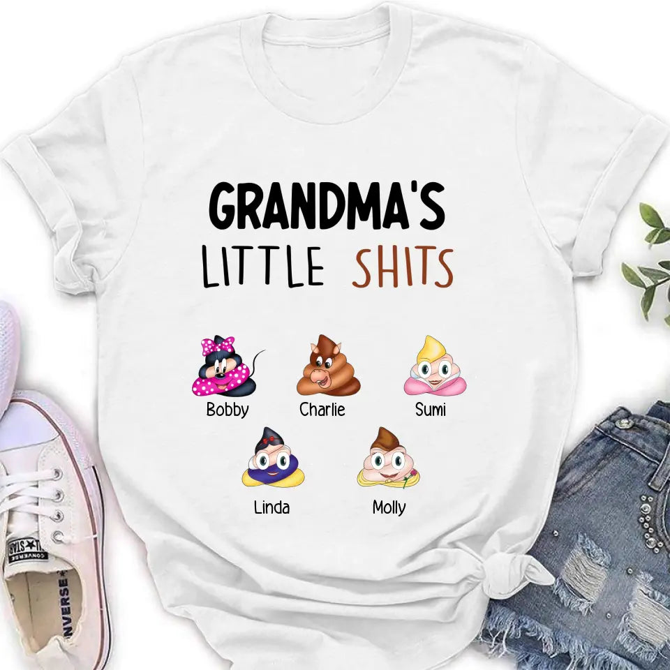 Personalized Funny Shirt/Hoodie - Gift Idea For Mom/Dad/Grandpa/Grandma - Up to 5 Kids - Grandma&