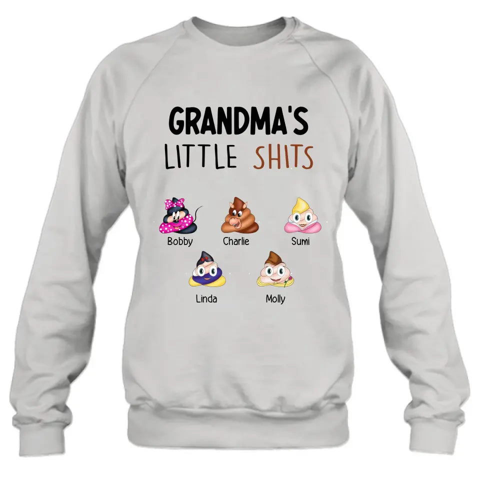 Personalized Funny Shirt/Hoodie - Gift Idea For Mom/Dad/Grandpa/Grandma - Up to 5 Kids - Grandma&