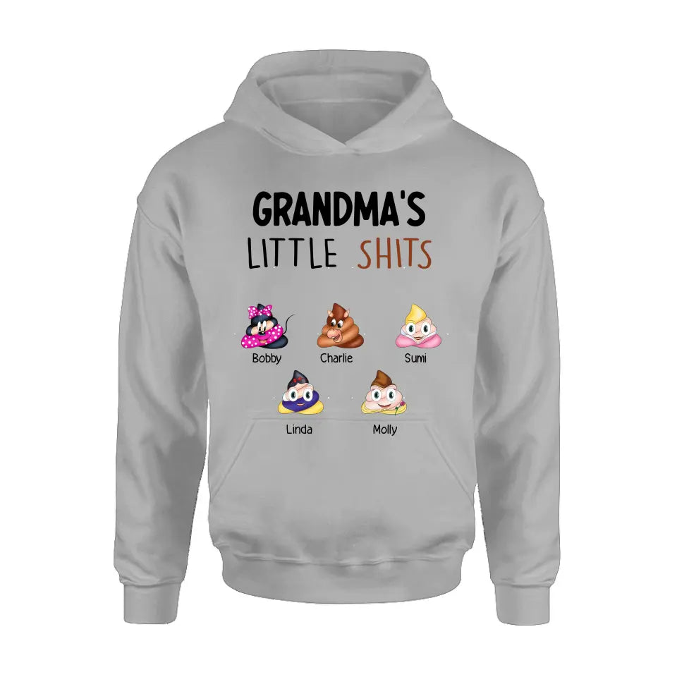 Personalized Funny Shirt/Hoodie - Gift Idea For Mom/Dad/Grandpa/Grandma - Up to 5 Kids - Grandma&