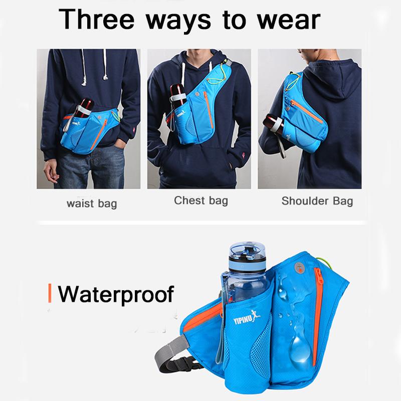 Yipinu Waterproof Running Hydration Outdoor Shoulder Sport Water Hip Phone Belt Racing Gym Waist Bag