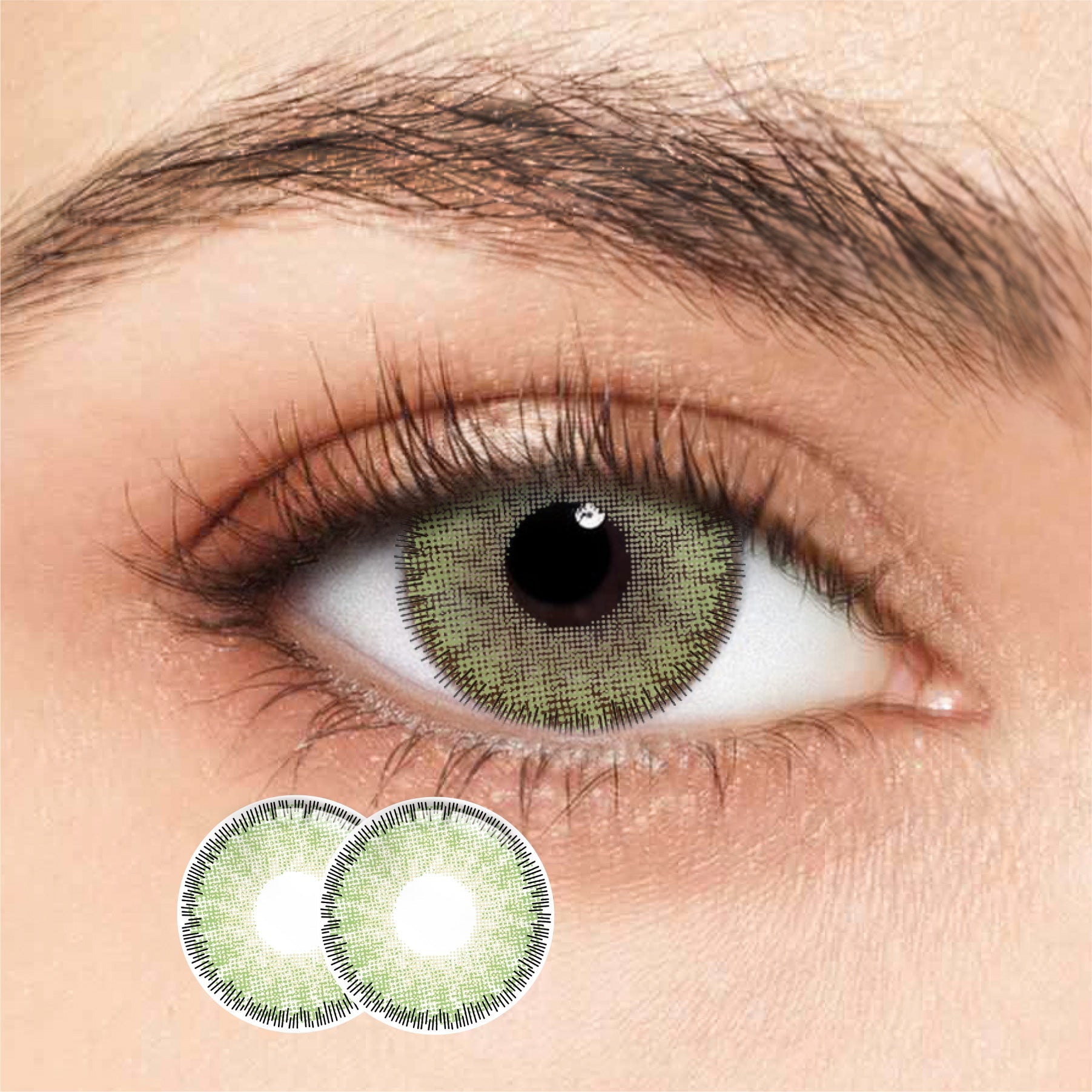 1Pair FDA Certificate Eyes Beautiful Pupil Colorful Girl Cosplay Contact Lenses CLEAN GRAY