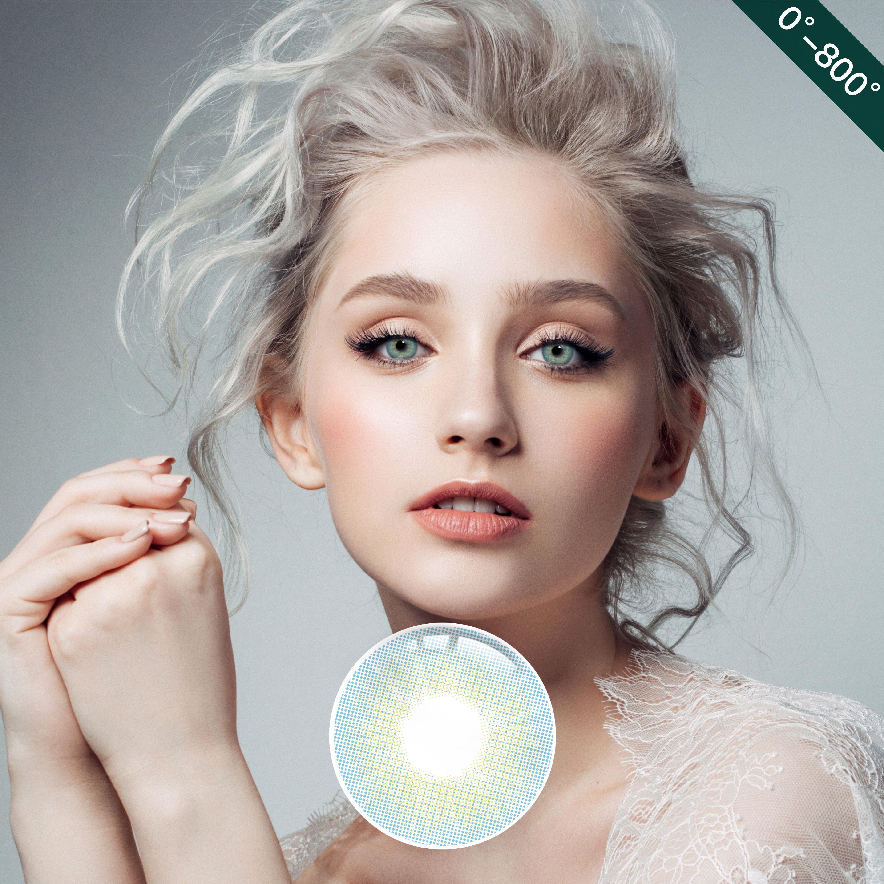 1Pair FDA Certificate Eyes Beautiful Pupil Colorful Girl Cosplay Contact Lenses PHALAENOPSIS BLUE