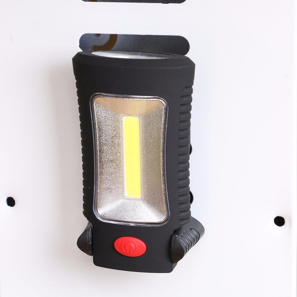 2-Modes COB LED Magnetic Working Folding Hook Hanging Lamp Torch Linternas Flashlight Handy Lighting Use 3x AAA