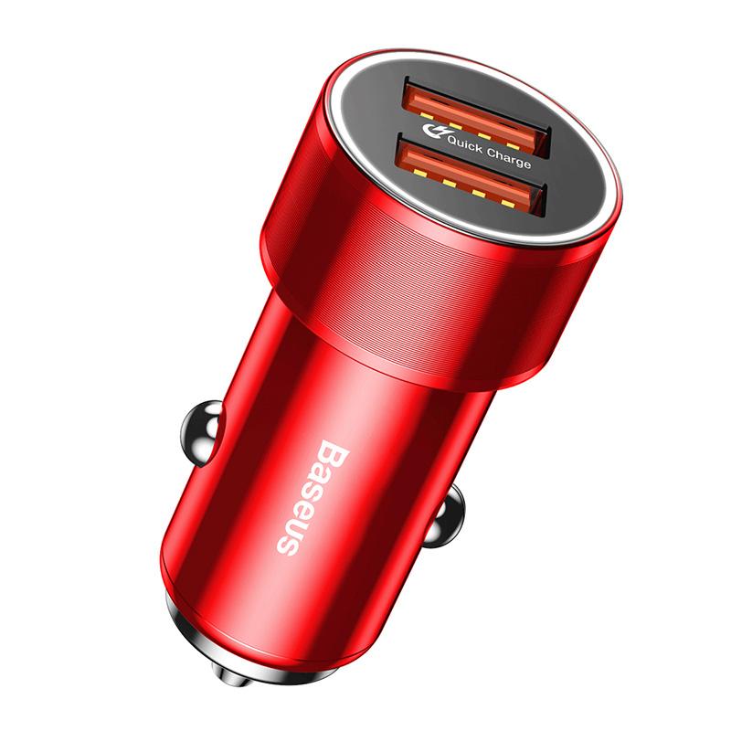 Baseus Dual USB Charge QC 3.0 Car Charger Fast Charging Universal 36W Car USB Charger