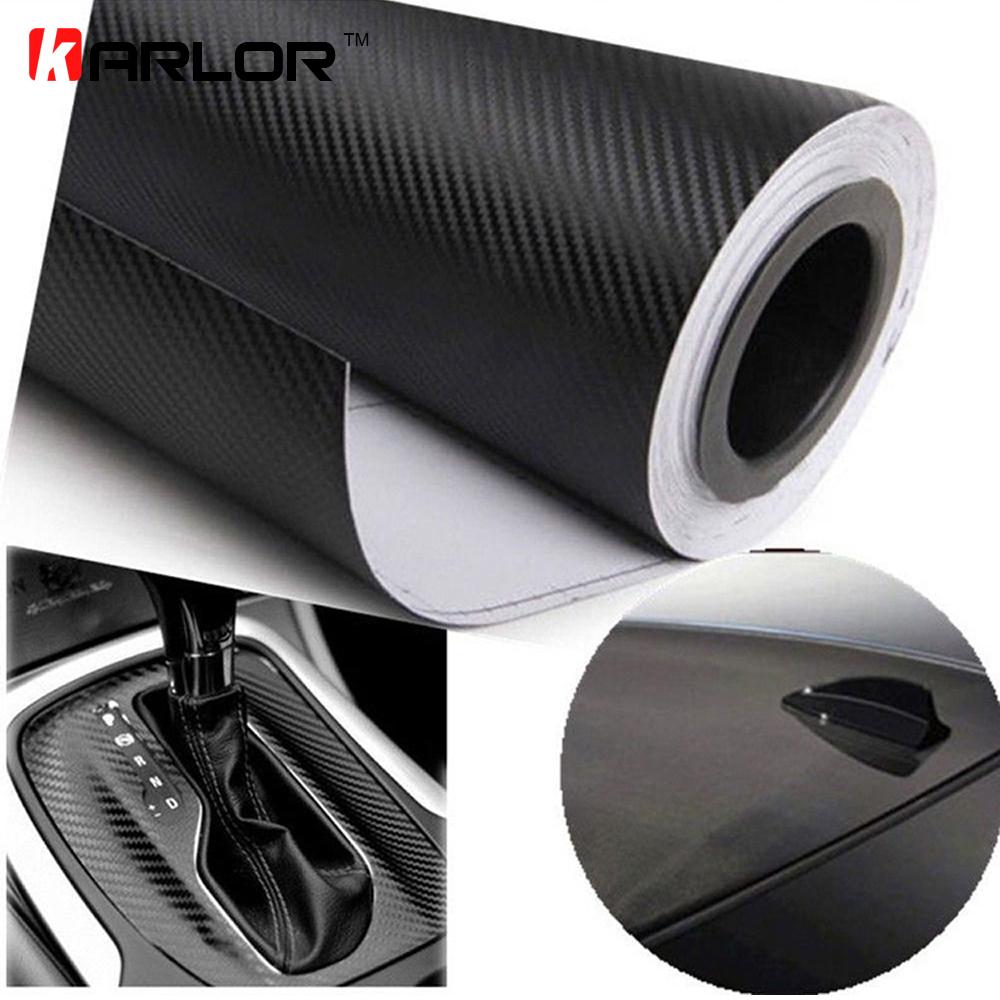 127*20CM 3D Auto Carbon Fiber Vinyl Film Carbon Car Stickers Decal Car Styling